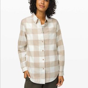 Lululemon Full Day Ahead Plaid Shirt
